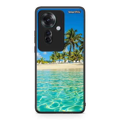Oppo Reno11 F 5G Tropical Vibes Θήκη από τη Smartfits με σχέδιο στο πίσω μέρος και μαύρο περίβλημα | Smartphone case with colorful back and black bezels by Smartfits