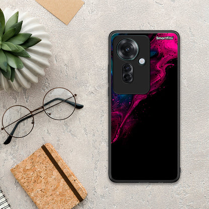 Watercolor Pink Black - Oppo Reno11 F 5G θήκη