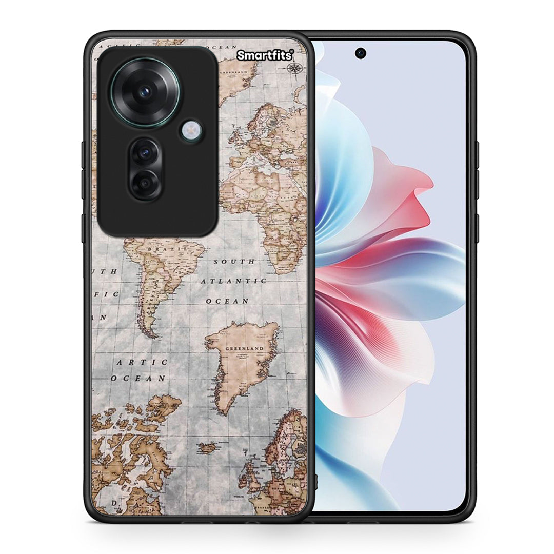 World Map - Oppo Reno11 F 5G θήκη