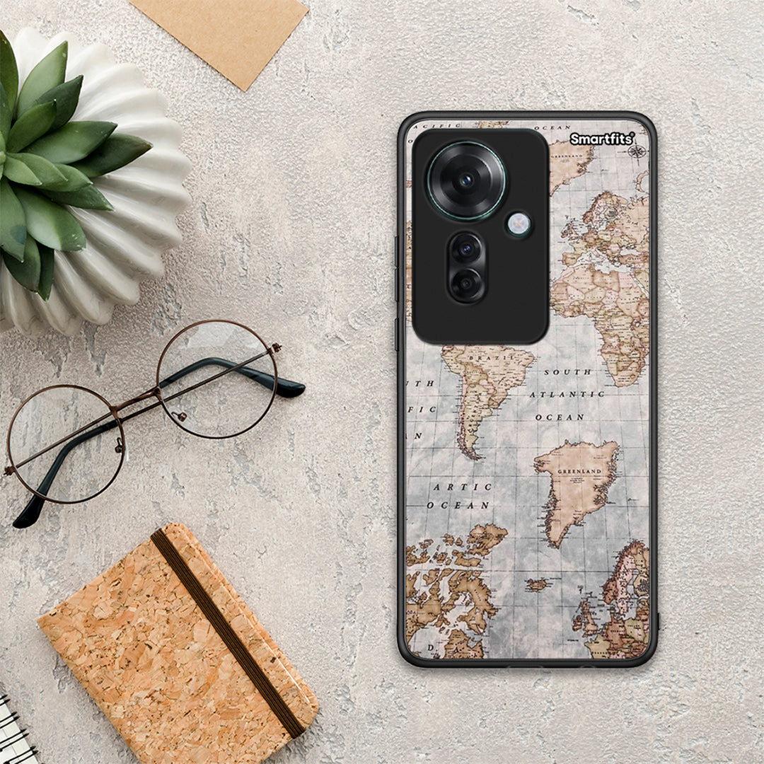 World Map - Oppo Reno11 F 5G θήκη