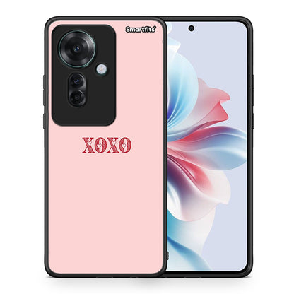 Θήκη Oppo Reno11 F 5G XOXO Love από τη Smartfits με σχέδιο στο πίσω μέρος και μαύρο περίβλημα | Oppo Reno11 F 5G XOXO Love case with colorful back and black bezels