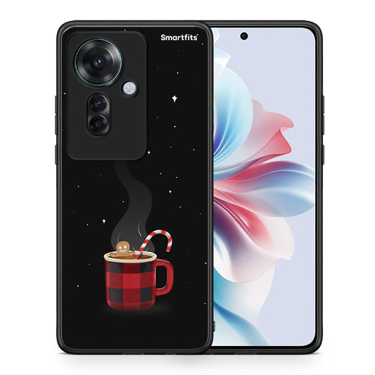 Θήκη Oppo Reno11 F 5G Xmas Bathing από τη Smartfits με σχέδιο στο πίσω μέρος και μαύρο περίβλημα | Oppo Reno11 F 5G Xmas Bathing case with colorful back and black bezels