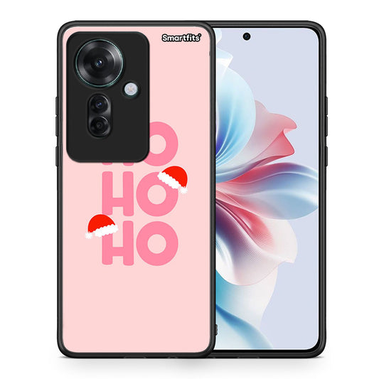 Θήκη Oppo Reno11 F 5G Xmas Ho Ho Ho από τη Smartfits με σχέδιο στο πίσω μέρος και μαύρο περίβλημα | Oppo Reno11 F 5G Xmas Ho Ho Ho case with colorful back and black bezels