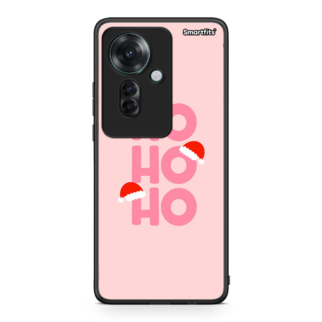 Oppo Reno11 F 5G Xmas Ho Ho Ho θήκη από τη Smartfits με σχέδιο στο πίσω μέρος και μαύρο περίβλημα | Smartphone case with colorful back and black bezels by Smartfits