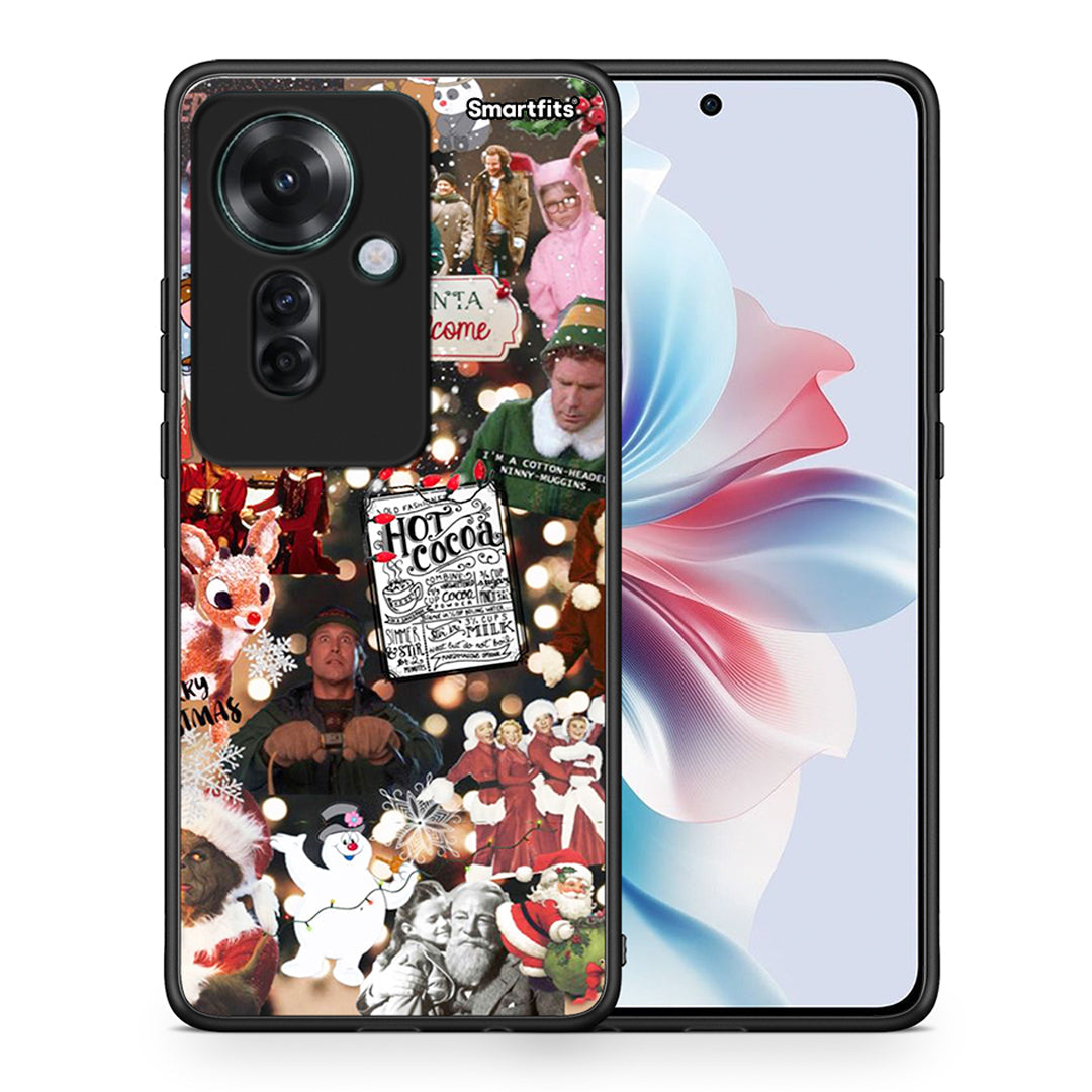 Θήκη Oppo Reno11 F 5G Xmas Movies από τη Smartfits με σχέδιο στο πίσω μέρος και μαύρο περίβλημα | Oppo Reno11 F 5G Xmas Movies case with colorful back and black bezels