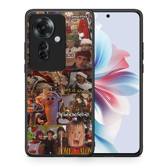 Θήκη Oppo Reno11 F 5G Xmas Wishes από τη Smartfits με σχέδιο στο πίσω μέρος και μαύρο περίβλημα | Oppo Reno11 F 5G Xmas Wishes case with colorful back and black bezels