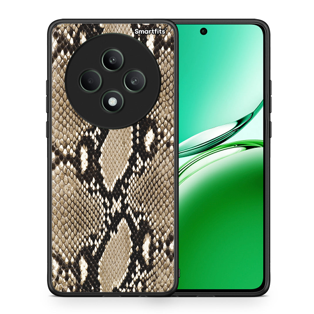 Θήκη Oppo Reno12 F 5G / FS 5G Fashion Snake Animal από τη Smartfits με σχέδιο στο πίσω μέρος και μαύρο περίβλημα | Oppo Reno12 F 5G / FS 5G Fashion Snake Animal case with colorful back and black bezels