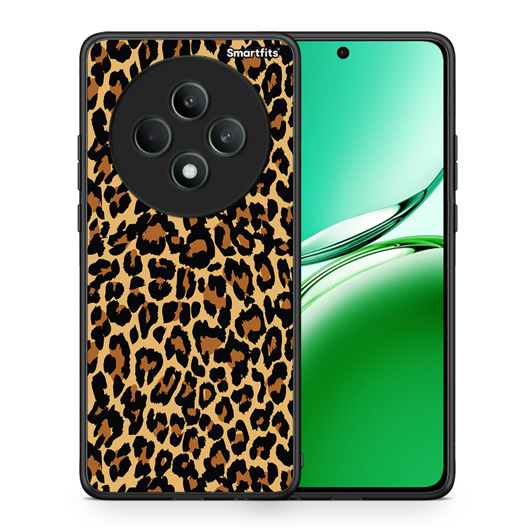 Θήκη Oppo Reno12 F 5G / FS 5G Leopard Animal από τη Smartfits με σχέδιο στο πίσω μέρος και μαύρο περίβλημα | Oppo Reno12 F 5G / FS 5G Leopard Animal case with colorful back and black bezels