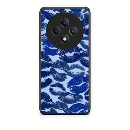 Θήκη Oppo Reno12 F 5G / FS 5G Blue Lipstick Kisses από τη Smartfits με σχέδιο στο πίσω μέρος και μαύρο περίβλημα | Oppo Reno12 F 5G / FS 5G Blue Lipstick Kisses case with colorful back and black bezels