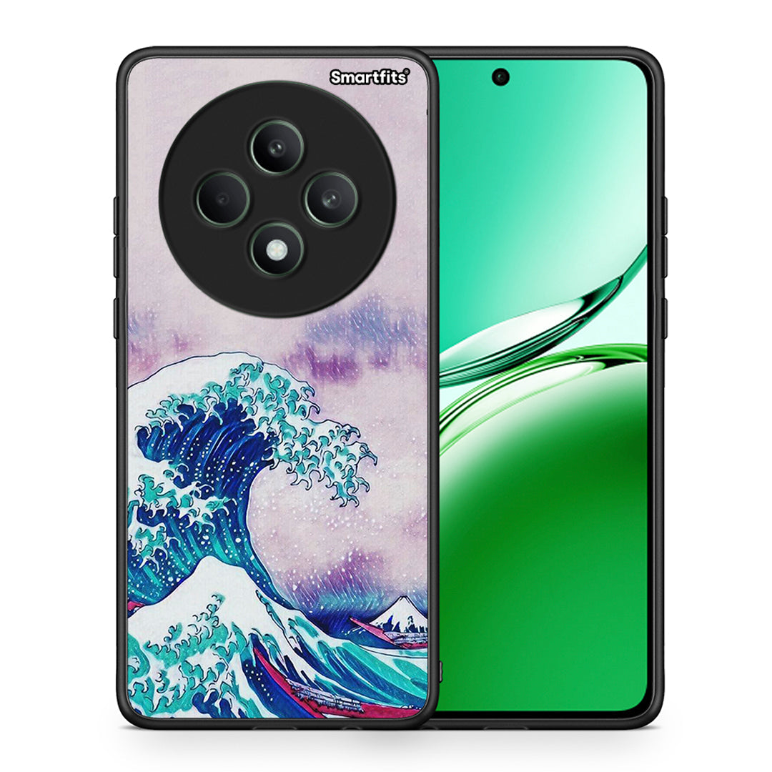 Θήκη Oppo Reno12 F 5G / FS 5G Blue Waves από τη Smartfits με σχέδιο στο πίσω μέρος και μαύρο περίβλημα | Oppo Reno12 F 5G / FS 5G Blue Waves case with colorful back and black bezels