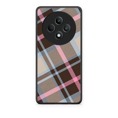 Θήκη Oppo Reno12 F 5G / FS 5G Brown Pink and Blue Diagonal Plaid από τη Smartfits με σχέδιο στο πίσω μέρος και μαύρο περίβλημα | Oppo Reno12 F 5G / FS 5G Brown Pink and Blue Diagonal Plaid case with colorful back and black bezels