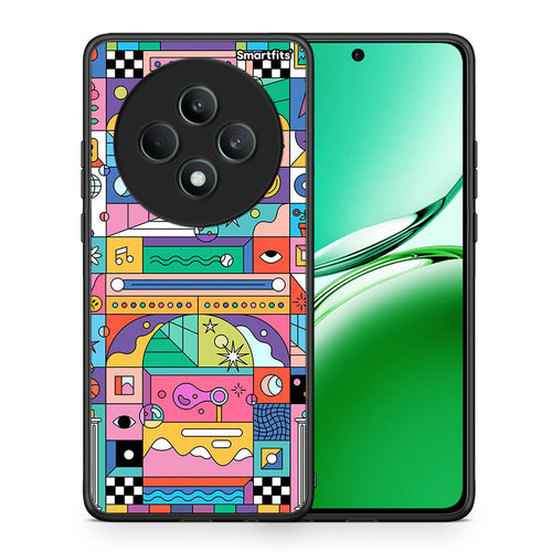 Θήκη Oppo Reno12 F 5G / FS 5G Bubbles Soap από τη Smartfits με σχέδιο στο πίσω μέρος και μαύρο περίβλημα | Oppo Reno12 F 5G / FS 5G Bubbles Soap case with colorful back and black bezels