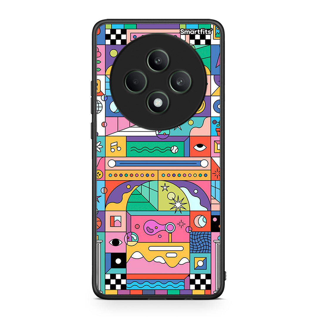 Oppo Reno12 F 5G / FS 5G Bubbles Soap θήκη από τη Smartfits με σχέδιο στο πίσω μέρος και μαύρο περίβλημα | Smartphone case with colorful back and black bezels by Smartfits