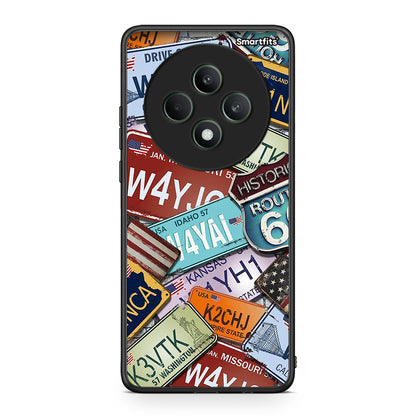 Oppo Reno12 F 5G / FS 5G Car Plates θήκη από τη Smartfits με σχέδιο στο πίσω μέρος και μαύρο περίβλημα | Smartphone case with colorful back and black bezels by Smartfits