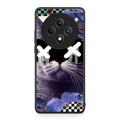 Oppo Reno12 F 5G / FS 5G Cat Collage θήκη από τη Smartfits με σχέδιο στο πίσω μέρος και μαύρο περίβλημα | Smartphone case with colorful back and black bezels by Smartfits