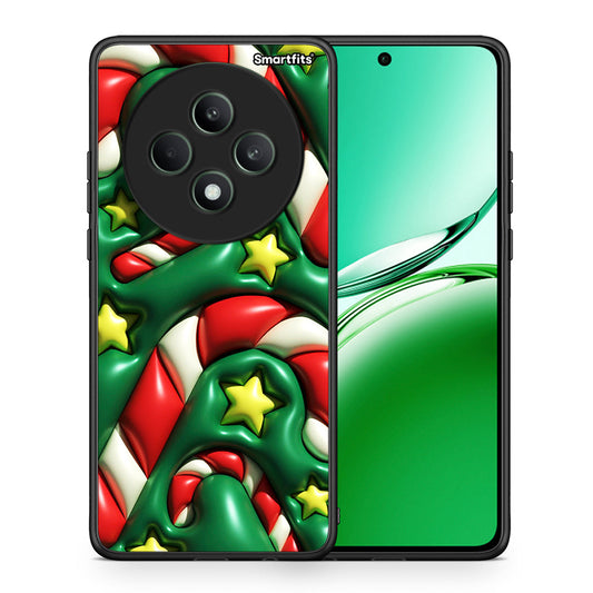 Θήκη Oppo Reno12 F 5G / FS 5G Christmas Bubbles από τη Smartfits με σχέδιο στο πίσω μέρος και μαύρο περίβλημα | Oppo Reno12 F 5G / FS 5G Christmas Bubbles case with colorful back and black bezels