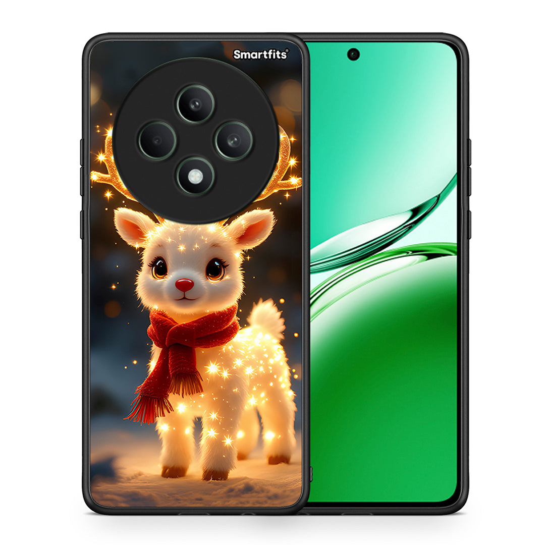 Θήκη Oppo Reno12 F 5G / FS 5G Christmas Cutie από τη Smartfits με σχέδιο στο πίσω μέρος και μαύρο περίβλημα | Oppo Reno12 F 5G / FS 5G Christmas Cutie case with colorful back and black bezels