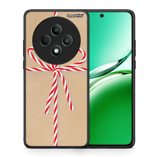 Θήκη Oppo Reno12 F 5G / FS 5G Christmas Gift από τη Smartfits με σχέδιο στο πίσω μέρος και μαύρο περίβλημα | Oppo Reno12 F 5G / FS 5G Christmas Gift case with colorful back and black bezels