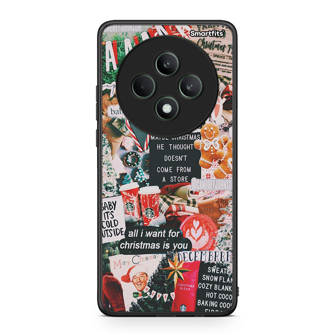 Oppo Reno12 F 5G / FS 5G Christmas Happiness θήκη από τη Smartfits με σχέδιο στο πίσω μέρος και μαύρο περίβλημα | Smartphone case with colorful back and black bezels by Smartfits