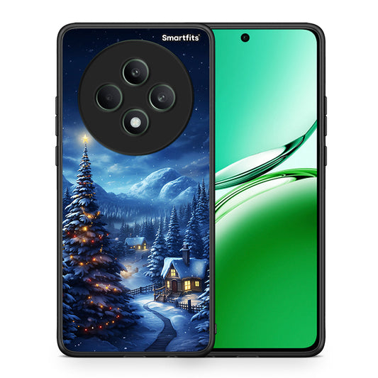 Θήκη Oppo Reno12 F 5G / FS 5G Christmas Scenery από τη Smartfits με σχέδιο στο πίσω μέρος και μαύρο περίβλημα | Oppo Reno12 F 5G / FS 5G Christmas Scenery case with colorful back and black bezels
