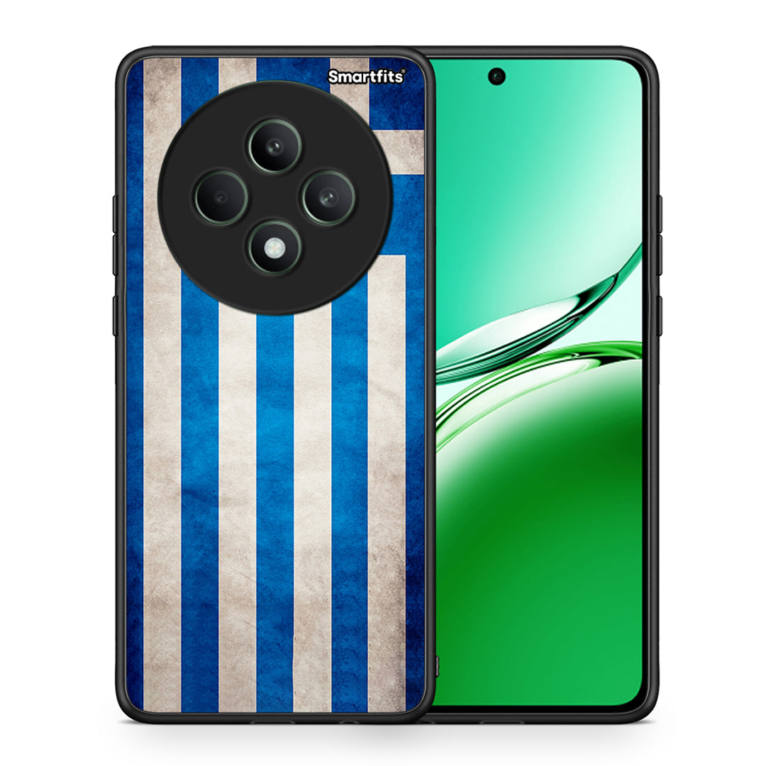 Θήκη Oppo Reno12 F 5G / FS 5G Greek Flag από τη Smartfits με σχέδιο στο πίσω μέρος και μαύρο περίβλημα | Oppo Reno12 F 5G / FS 5G Greek Flag case with colorful back and black bezels