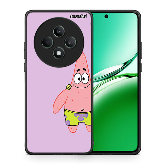 Θήκη Oppo Reno12 F 5G / FS 5G Friends Patrick από τη Smartfits με σχέδιο στο πίσω μέρος και μαύρο περίβλημα | Oppo Reno12 F 5G / FS 5G Friends Patrick case with colorful back and black bezels