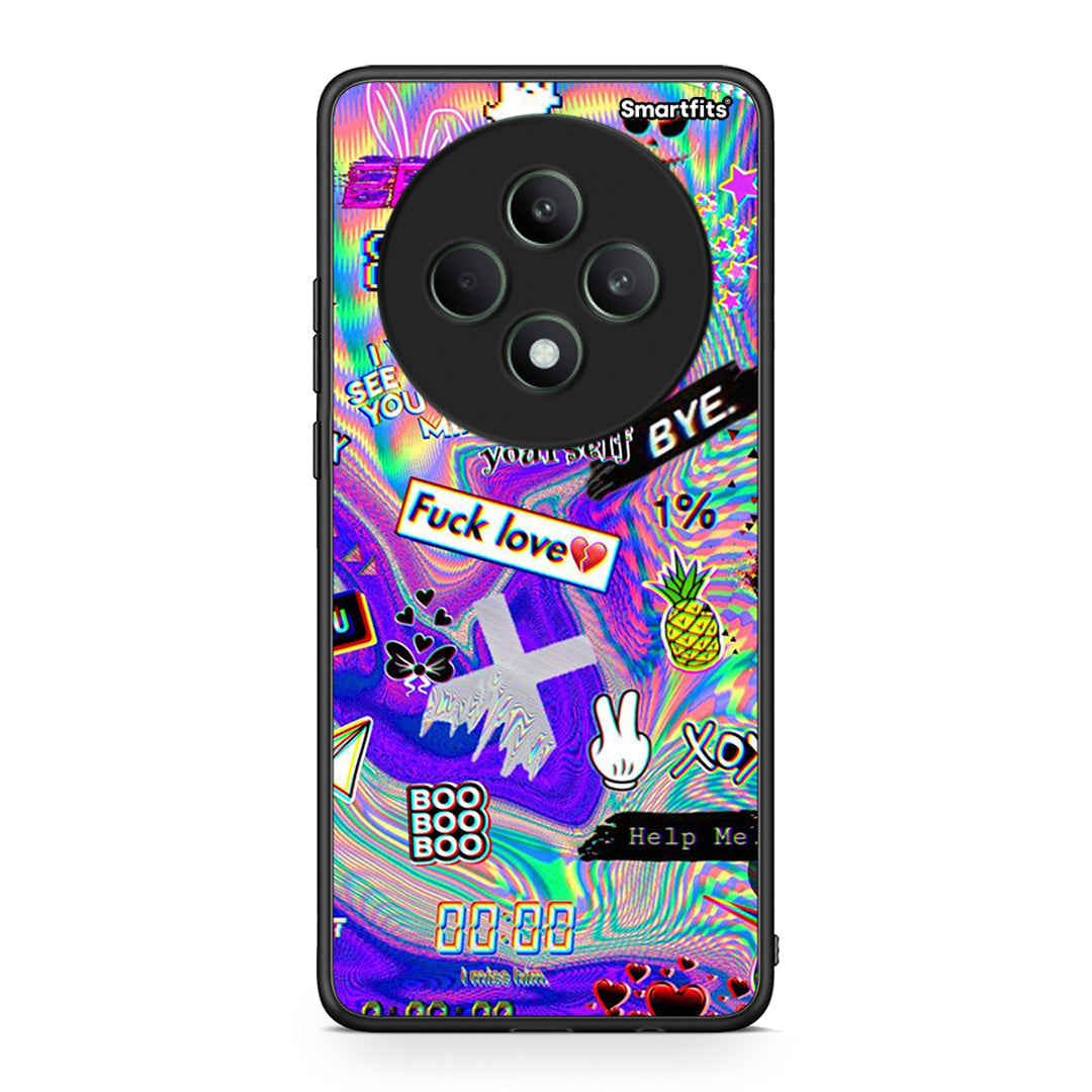 Oppo Reno12 F 5G / FS 5G Game Over θήκη από τη Smartfits με σχέδιο στο πίσω μέρος και μαύρο περίβλημα | Smartphone case with colorful back and black bezels by Smartfits