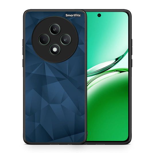 Θήκη Oppo Reno12 F 5G / FS 5G Blue Abstract Geometric από τη Smartfits με σχέδιο στο πίσω μέρος και μαύρο περίβλημα | Oppo Reno12 F 5G / FS 5G Blue Abstract Geometric case with colorful back and black bezels