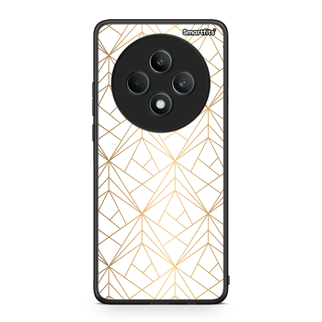 111 - Oppo Reno12 F 5G / FS 5G Luxury White Geometric case, cover, bumper