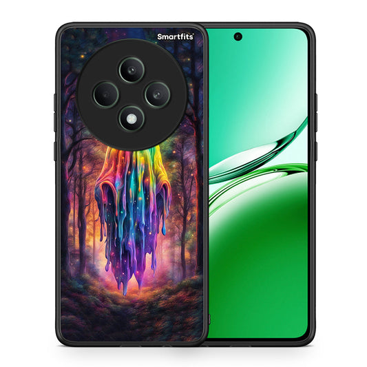 Θήκη Oppo Reno12 F 5G / FS 5G Halloween Ghost από τη Smartfits με σχέδιο στο πίσω μέρος και μαύρο περίβλημα | Oppo Reno12 F 5G / FS 5G Halloween Ghost case with colorful back and black bezels