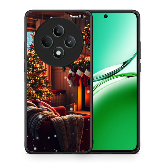 Θήκη Oppo Reno12 F 5G / FS 5G Home For Christmas από τη Smartfits με σχέδιο στο πίσω μέρος και μαύρο περίβλημα | Oppo Reno12 F 5G / FS 5G Home For Christmas case with colorful back and black bezels
