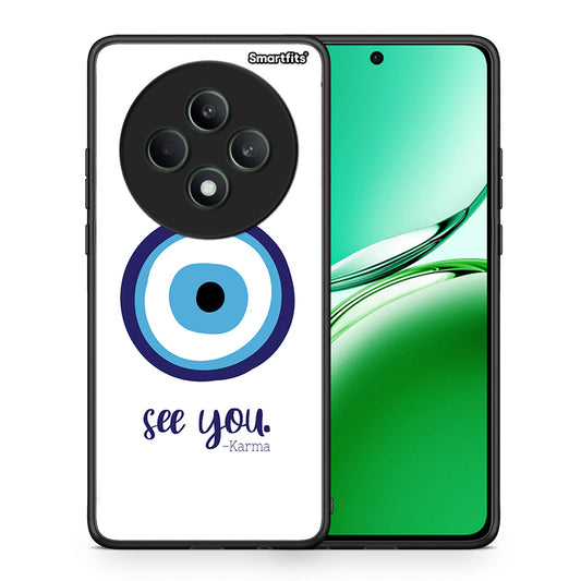 Θήκη Oppo Reno12 F 5G / FS 5G Karma Says από τη Smartfits με σχέδιο στο πίσω μέρος και μαύρο περίβλημα | Oppo Reno12 F 5G / FS 5G Karma Says case with colorful back and black bezels