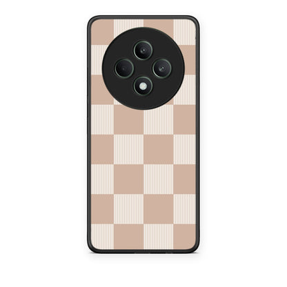 Θήκη Oppo Reno12 F 5G / FS 5G Latte and Cream Striped Checks από τη Smartfits με σχέδιο στο πίσω μέρος και μαύρο περίβλημα | Oppo Reno12 F 5G / FS 5G Latte and Cream Striped Checks case with colorful back and black bezels