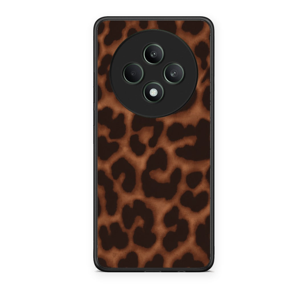 Θήκη Oppo Reno12 F 5G / FS 5G Leopard Print Dark Brown από τη Smartfits με σχέδιο στο πίσω μέρος και μαύρο περίβλημα | Oppo Reno12 F 5G / FS 5G Leopard Print Dark Brown case with colorful back and black bezels