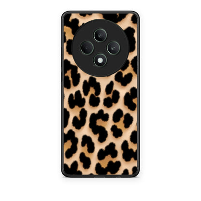 Θήκη Oppo Reno12 F 5G / FS 5G Leopard Print Tan Large από τη Smartfits με σχέδιο στο πίσω μέρος και μαύρο περίβλημα | Oppo Reno12 F 5G / FS 5G Leopard Print Tan Large case with colorful back and black bezels