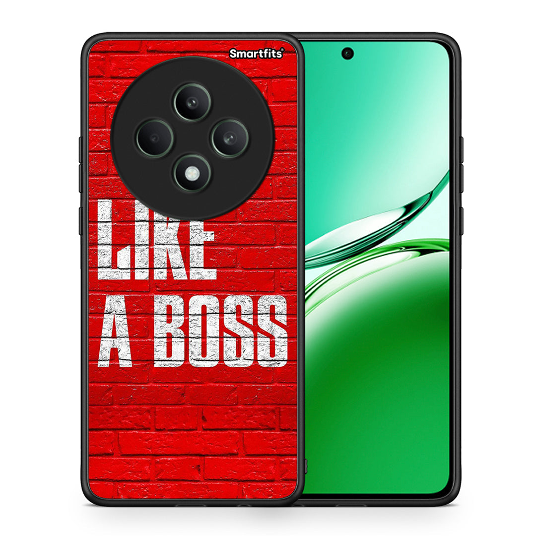 Θήκη Oppo Reno12 F 5G / FS 5G Like A Boss από τη Smartfits με σχέδιο στο πίσω μέρος και μαύρο περίβλημα | Oppo Reno12 F 5G / FS 5G Like A Boss case with colorful back and black bezels