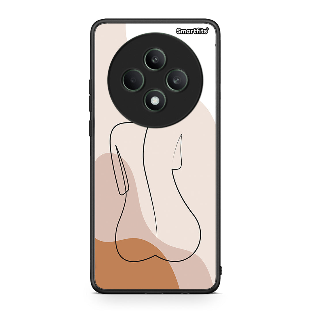 Oppo Reno12 F 5G / FS 5G LineArt Woman θήκη από τη Smartfits με σχέδιο στο πίσω μέρος και μαύρο περίβλημα | Smartphone case with colorful back and black bezels by Smartfits