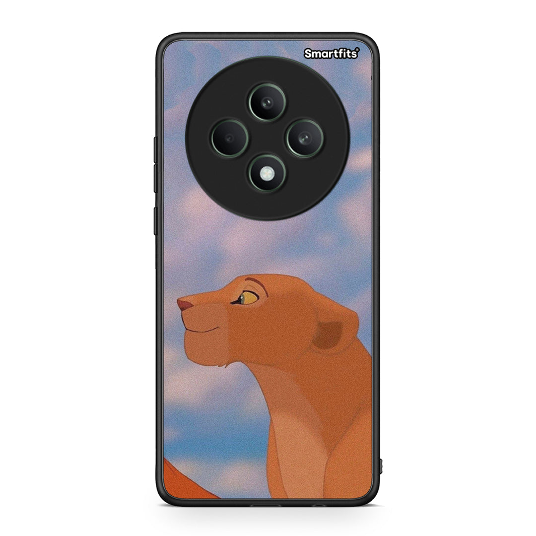 Oppo Reno12 F 5G / FS 5G Lion Love 2 Θήκη Αγίου Βαλεντίνου από τη Smartfits με σχέδιο στο πίσω μέρος και μαύρο περίβλημα | Smartphone case with colorful back and black bezels by Smartfits