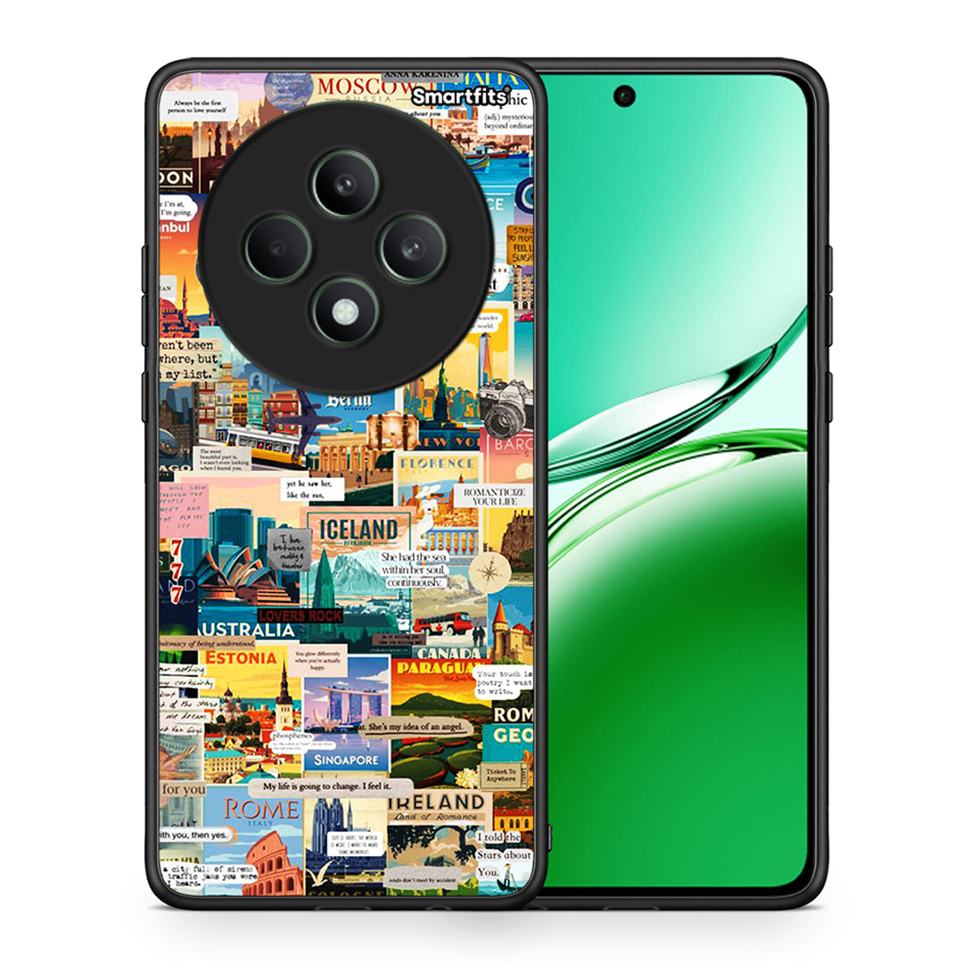 Θήκη Oppo Reno12 F 5G / FS 5G Live To Travel από τη Smartfits με σχέδιο στο πίσω μέρος και μαύρο περίβλημα | Oppo Reno12 F 5G / FS 5G Live To Travel case with colorful back and black bezels