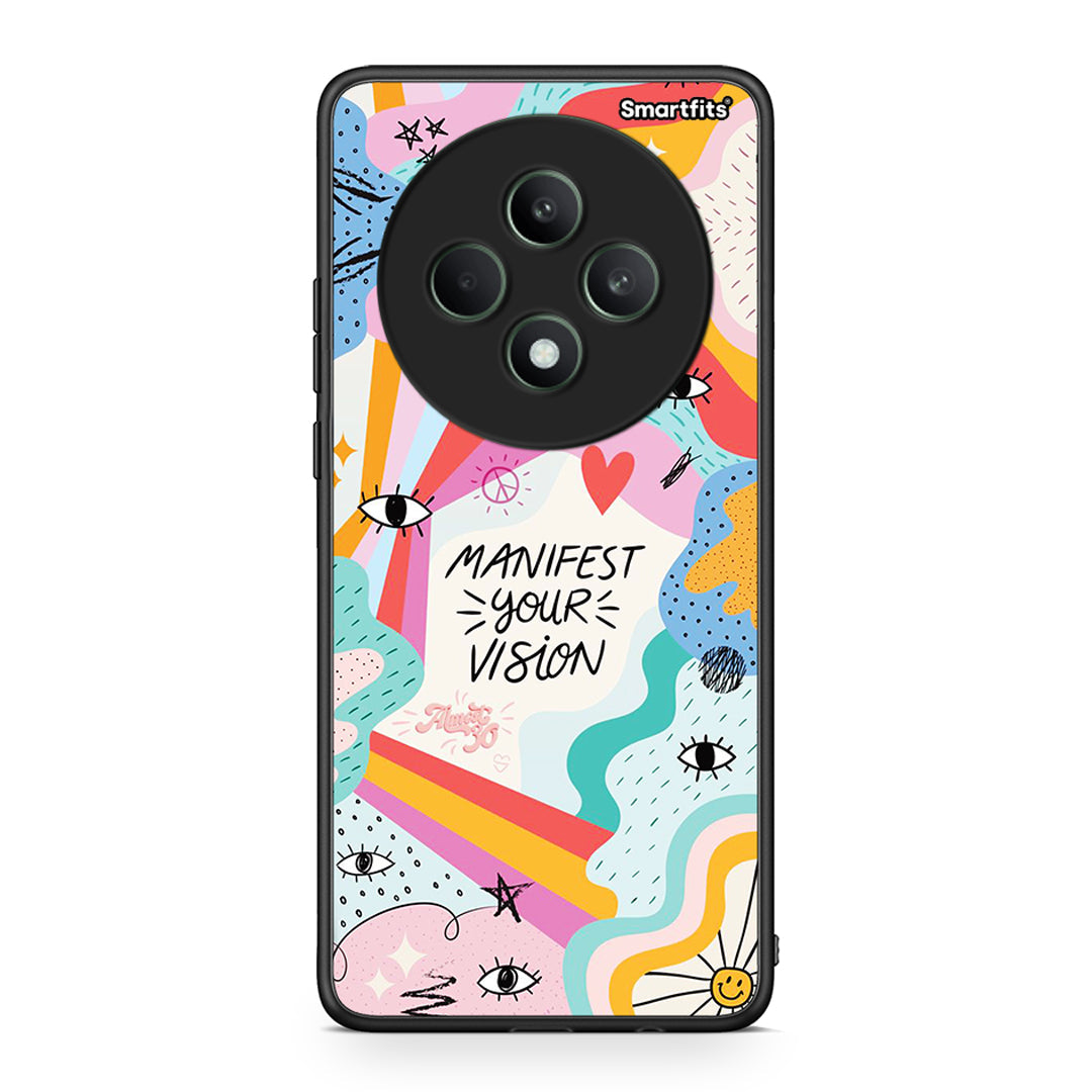 Oppo Reno12 F 5G / FS 5G Manifest Your Vision θήκη από τη Smartfits με σχέδιο στο πίσω μέρος και μαύρο περίβλημα | Smartphone case with colorful back and black bezels by Smartfits