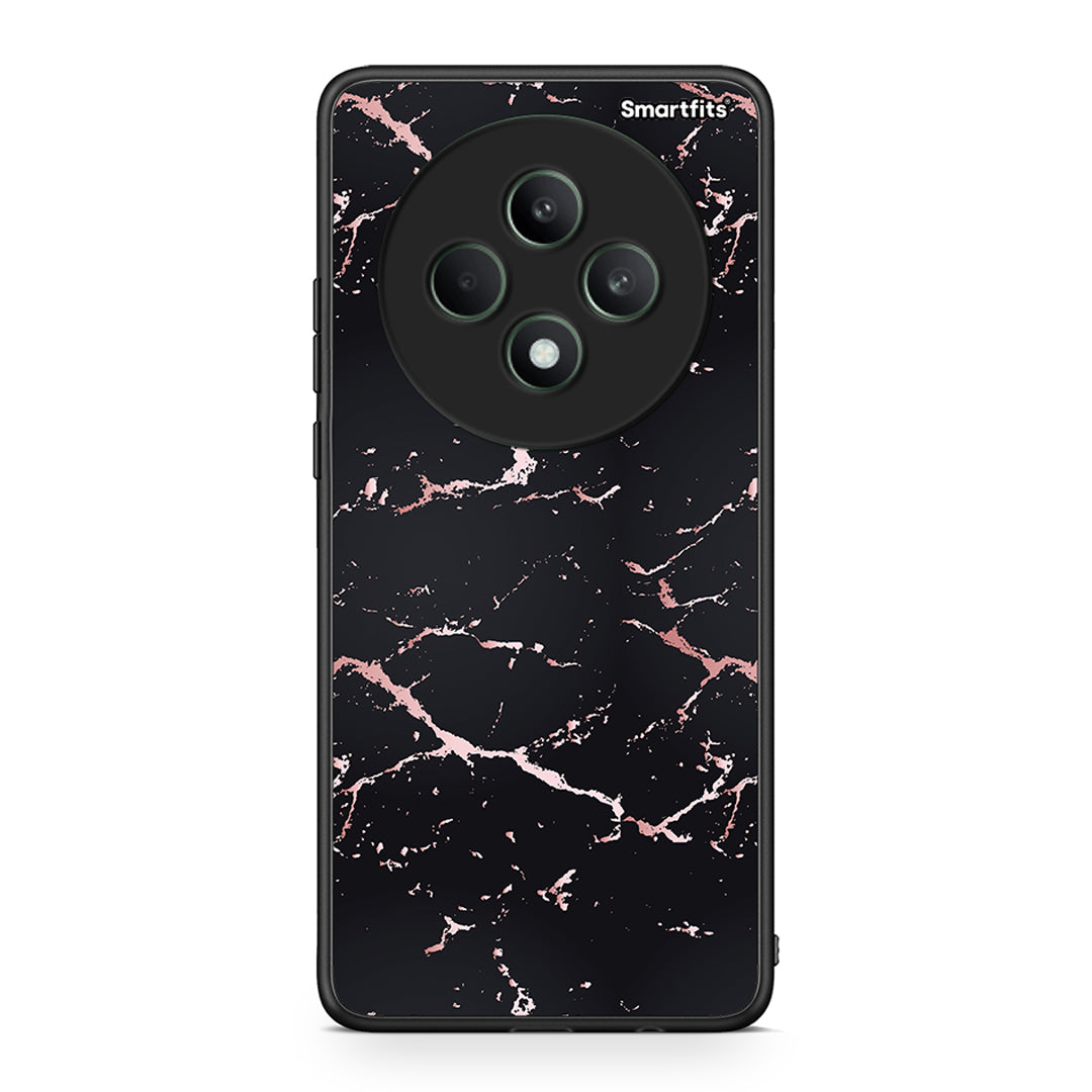 4 - Oppo Reno12 F 5G / FS 5G Black Rosegold Marble case, cover, bumper