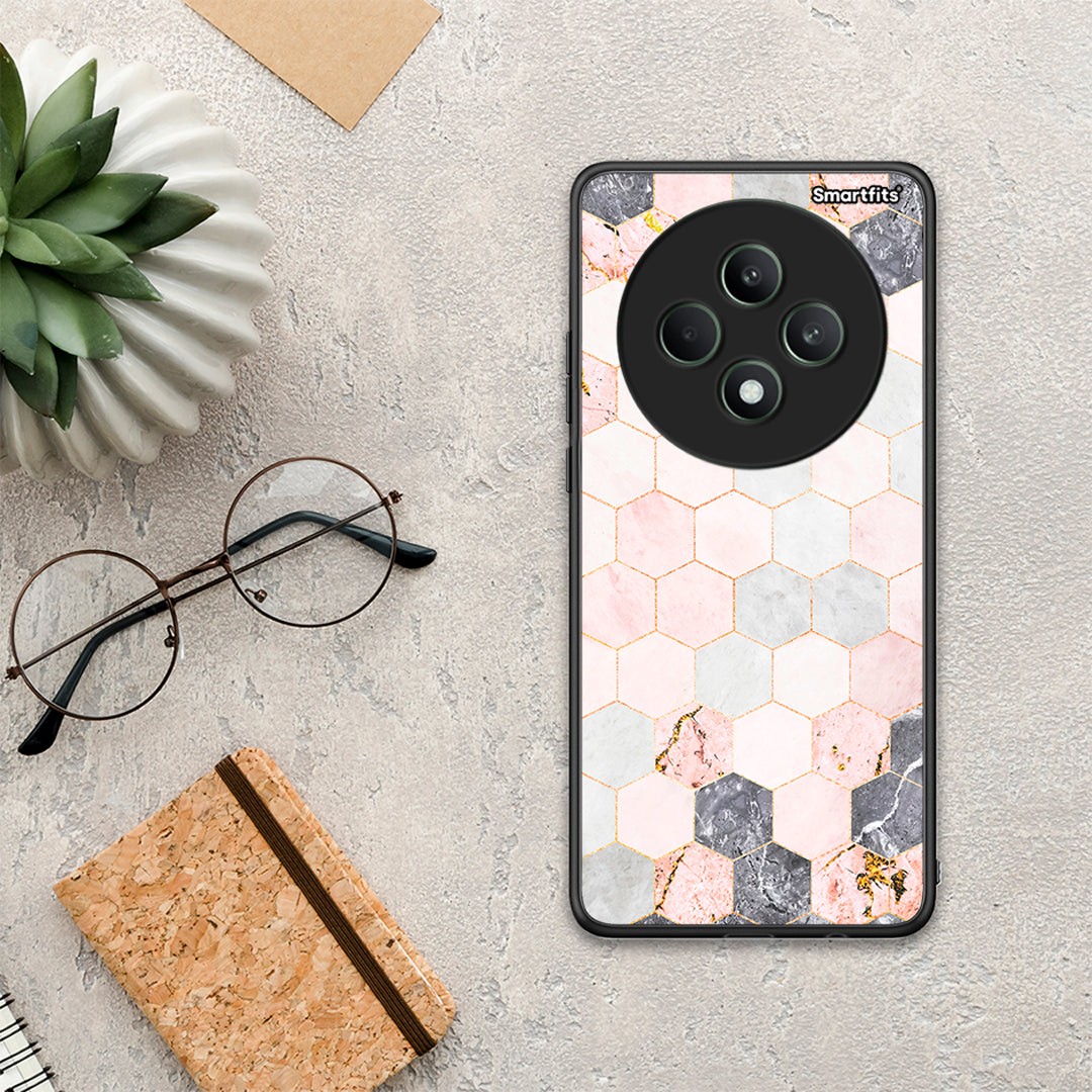 Marble Hexagon Pink - Oppo Reno12 F 5G / FS 5G θήκη