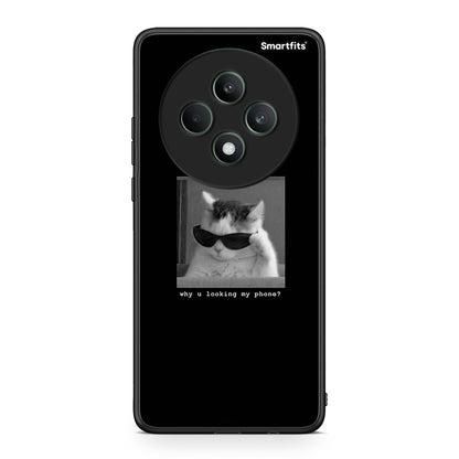 Oppo Reno12 F 5G / FS 5G Meme Cat θήκη από τη Smartfits με σχέδιο στο πίσω μέρος και μαύρο περίβλημα | Smartphone case with colorful back and black bezels by Smartfits