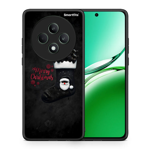 Θήκη Oppo Reno12 F 5G / FS 5G Merry Cat Christmas από τη Smartfits με σχέδιο στο πίσω μέρος και μαύρο περίβλημα | Oppo Reno12 F 5G / FS 5G Merry Cat Christmas case with colorful back and black bezels