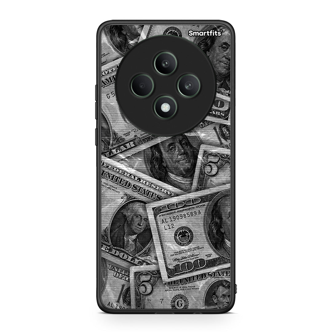 Oppo Reno12 F 5G / FS 5G Money Dollars θήκη από τη Smartfits με σχέδιο στο πίσω μέρος και μαύρο περίβλημα | Smartphone case with colorful back and black bezels by Smartfits