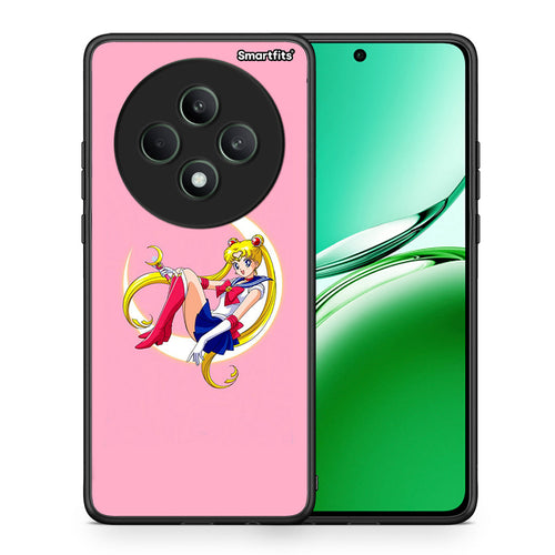 Θήκη Oppo Reno12 F 5G / FS 5G Moon Girl από τη Smartfits με σχέδιο στο πίσω μέρος και μαύρο περίβλημα | Oppo Reno12 F 5G / FS 5G Moon Girl case with colorful back and black bezels