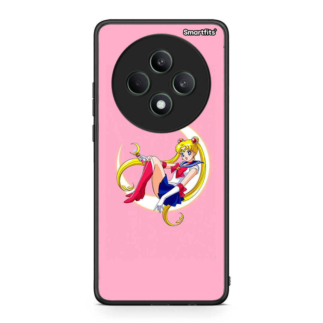 Oppo Reno12 F 5G / FS 5G Moon Girl θήκη από τη Smartfits με σχέδιο στο πίσω μέρος και μαύρο περίβλημα | Smartphone case with colorful back and black bezels by Smartfits