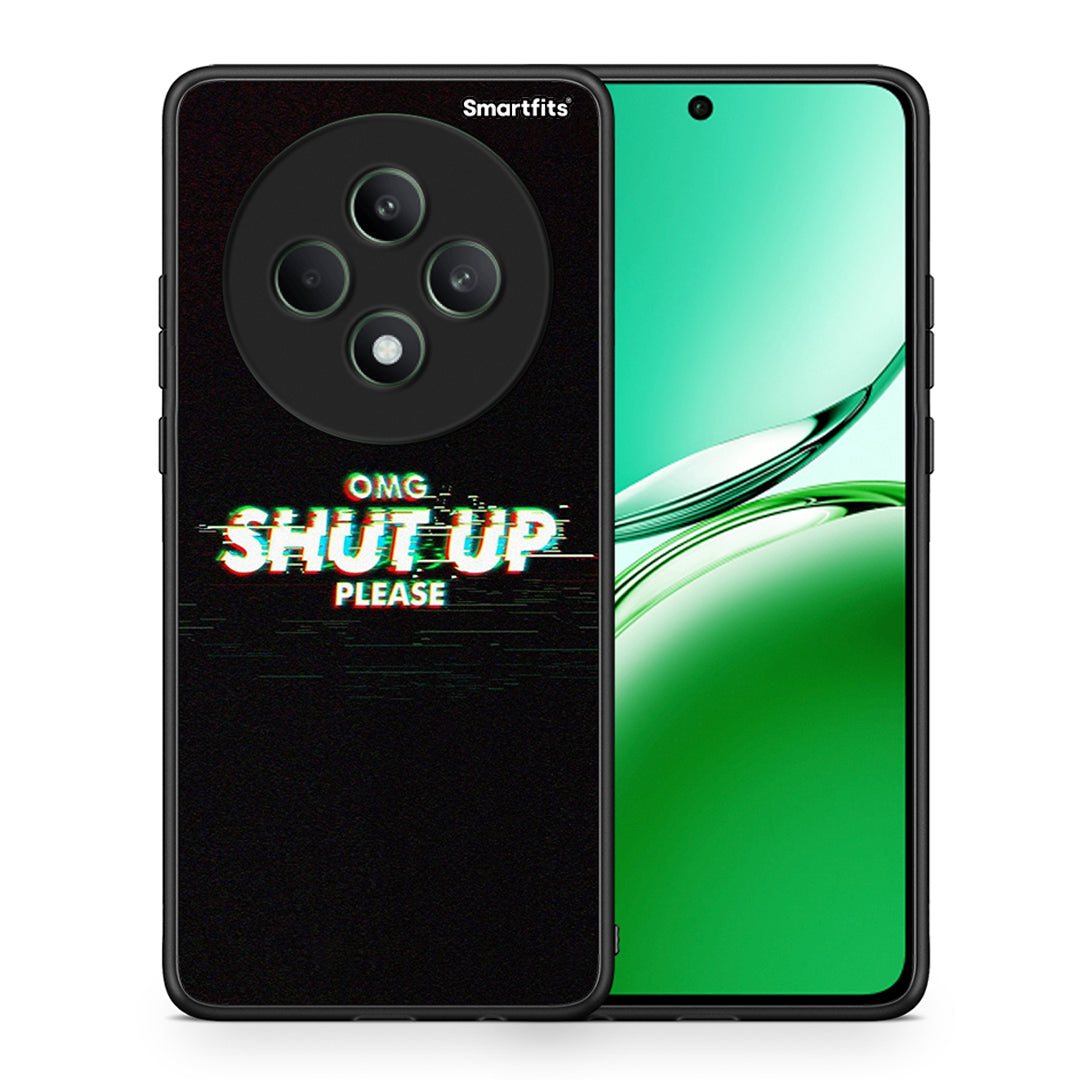 Θήκη Oppo Reno12 F 5G / FS 5G OMG ShutUp από τη Smartfits με σχέδιο στο πίσω μέρος και μαύρο περίβλημα | Oppo Reno12 F 5G / FS 5G OMG ShutUp case with colorful back and black bezels