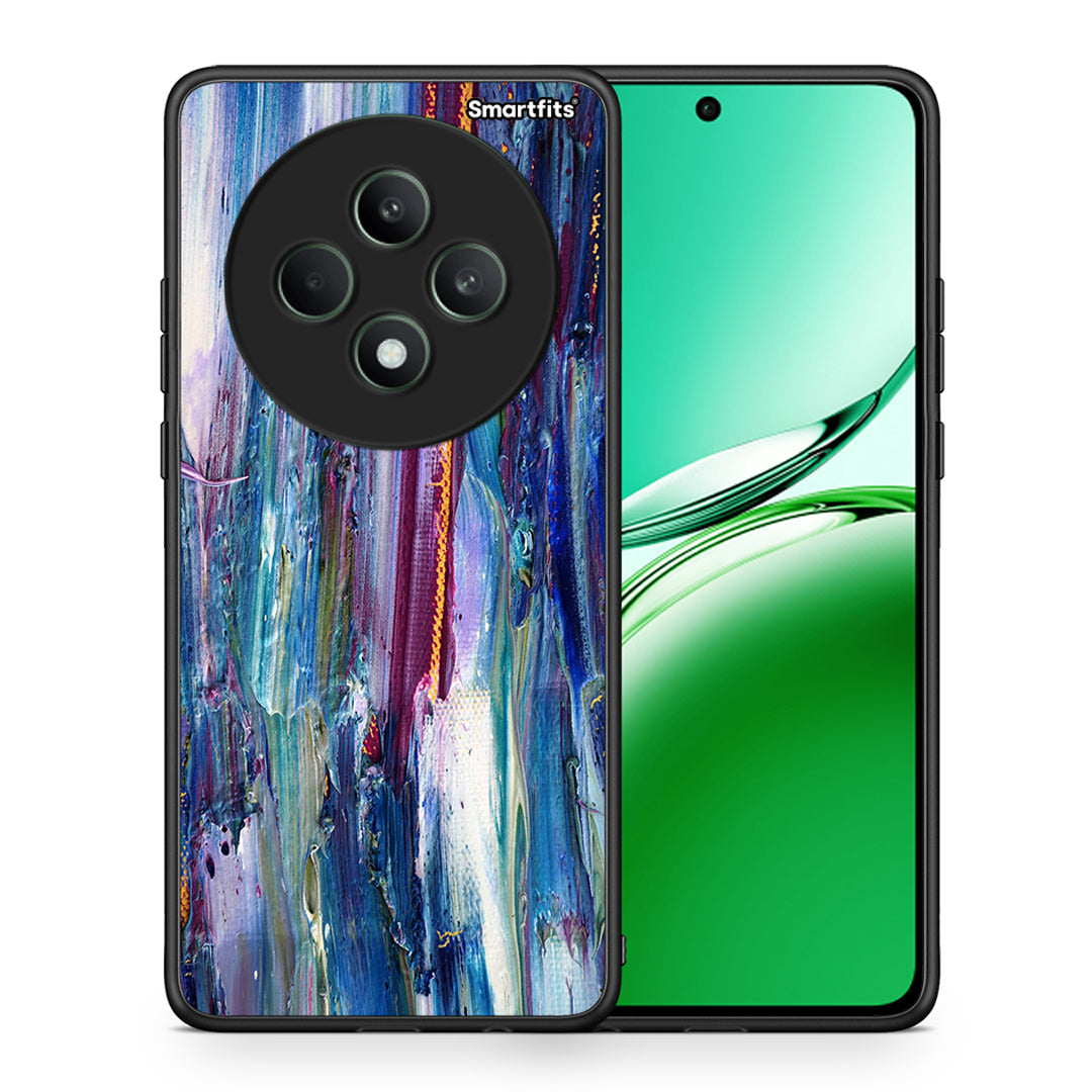 Θήκη Oppo Reno12 F 5G / FS 5G Winter Paint από τη Smartfits με σχέδιο στο πίσω μέρος και μαύρο περίβλημα | Oppo Reno12 F 5G / FS 5G Winter Paint case with colorful back and black bezels