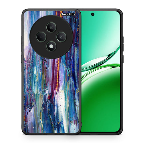 Θήκη Oppo Reno12 F 5G / FS 5G Winter Paint από τη Smartfits με σχέδιο στο πίσω μέρος και μαύρο περίβλημα | Oppo Reno12 F 5G / FS 5G Winter Paint case with colorful back and black bezels